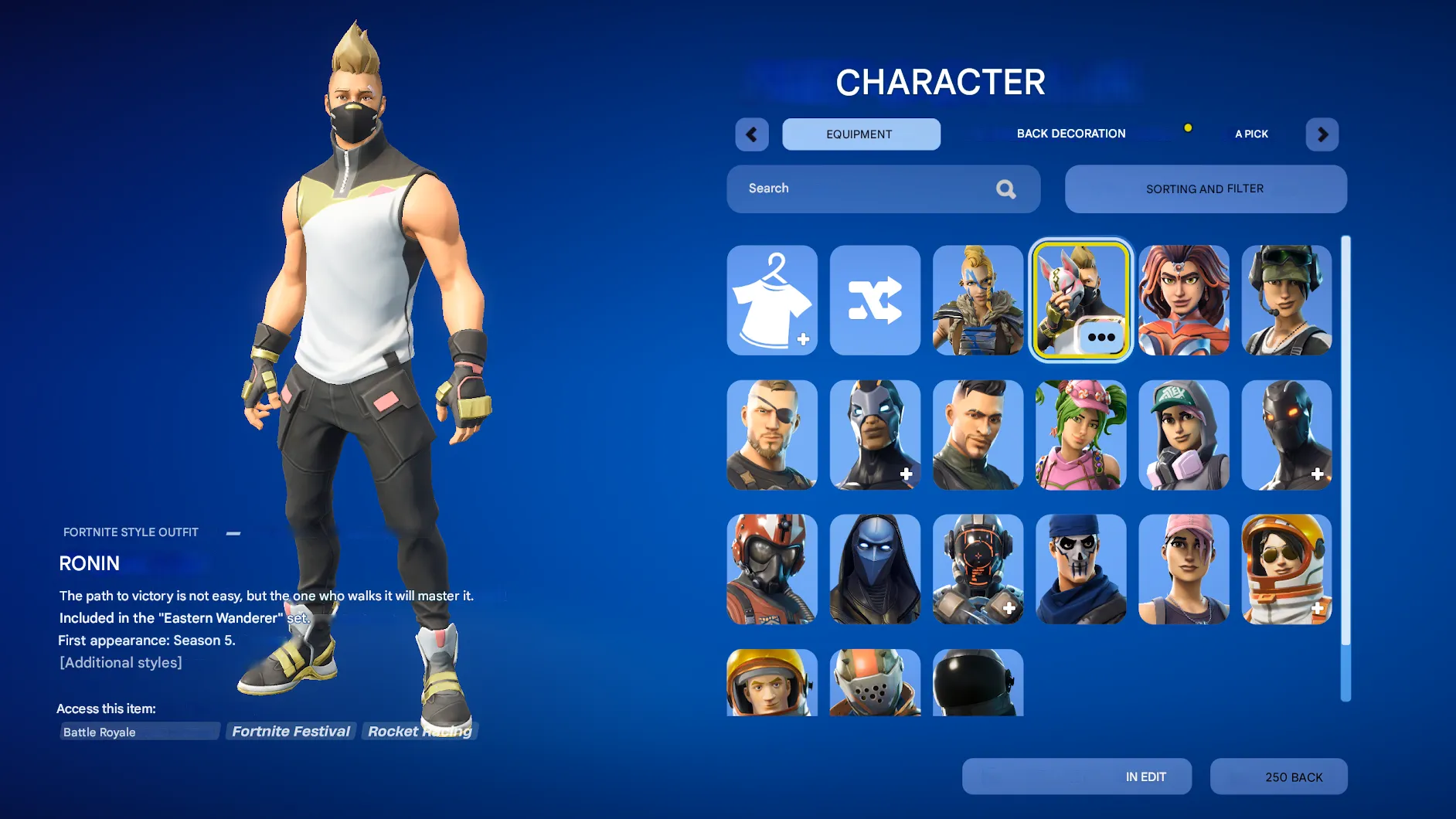 F1023 Take the L, Omega (All Styles), Carbide (All Styles), Marzipan, Ronin (All Styles), Dark Walker, Harbor, Pilot, War Hawk, Rare OG PvE/Save the World Account 